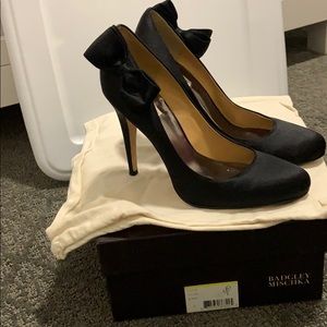Badgley midchka black bow heels